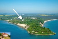 Luftaufnahme vom Ostseebad Göhren mit Standort Haus Strandblume