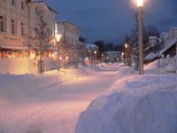 Ostseebad Goehren - Strandstra&szlig;e im Winter